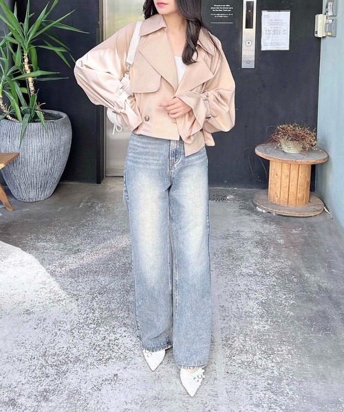 INGNI（イング）の「【WEB限定】ショート丈トレンチコート（トレンチコート・レディース・ベージュ/ライトベージュ・M）」の14枚目の写真