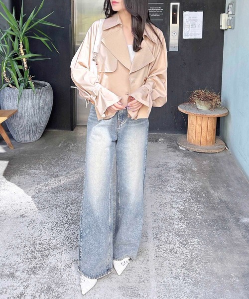 INGNI（イング）の「【WEB限定】ショート丈トレンチコート（トレンチコート・レディース・ベージュ/ライトベージュ・M）」の13枚目の写真