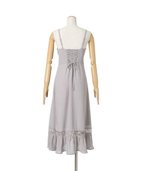 an another angelus(アンアナザーアンジェラス)の「ローズブローチ付きネグリジェ風ワンピース/ fint フィント(ワンピース・レディース・ライトグレー/ブラック・FREE)」の21枚目の写真