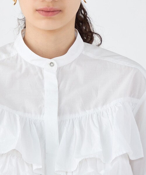 NE QUITTEZ PAS!（ヌキテパ）の「【別注】ne Quittez pas BLACK TIERED FRILLED コットンシャツ（シャツ/ブラウス・レディース・ホワイト・FREE）」の5枚目の写真