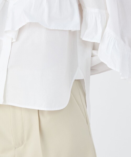 NE QUITTEZ PAS!（ヌキテパ）の「【別注】ne Quittez pas BLACK TIERED FRILLED コットンシャツ（シャツ/ブラウス・レディース・ホワイト・FREE）」の3枚目の写真