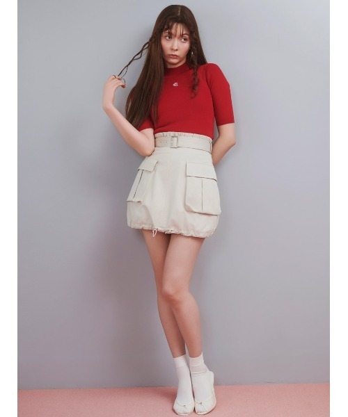 SNIDEL（スナイデル）の「【WEB限定】ワンポイントニットトップス