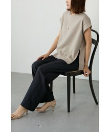 エムドゥ M.deux ドレープカットソー （ブラック） M.deux｜エムドゥのTシャツ/カットソー（ブラック/黒色系）通販