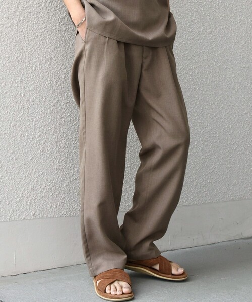 SHIPS any(シップス エニィ)の「SHIPS any:〈洗濯機可能〉リネンライク セミワイド パンツ(セットアップ対応) 25SS◇(その他パンツ・メンズ・ダークグレー/ネイビー/ブラウン/オリーブ/ブルー/その他・SMALL/MEDIUM/LARGE)」の3枚目の写真