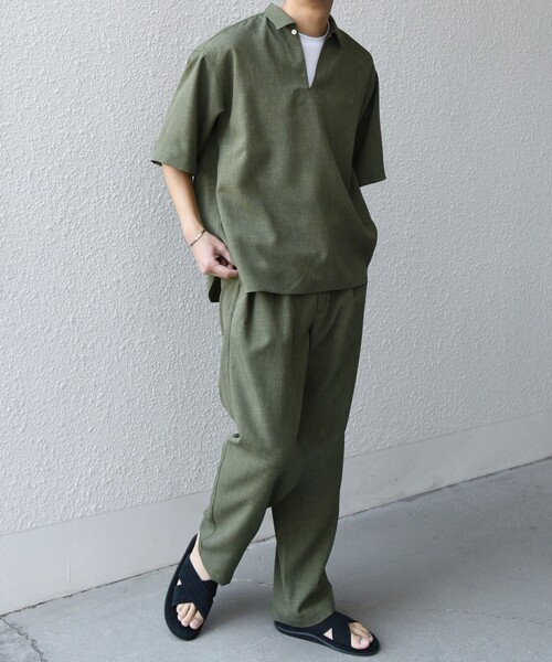 SHIPS any(シップス エニィ)の「SHIPS any:〈洗濯機可能〉リネンライク セミワイド パンツ(セットアップ対応) 25SS◇(その他パンツ・メンズ・ダークグレー/ネイビー/ブラウン/オリーブ/ブルー/その他・SMALL/MEDIUM/LARGE)」の18枚目の写真