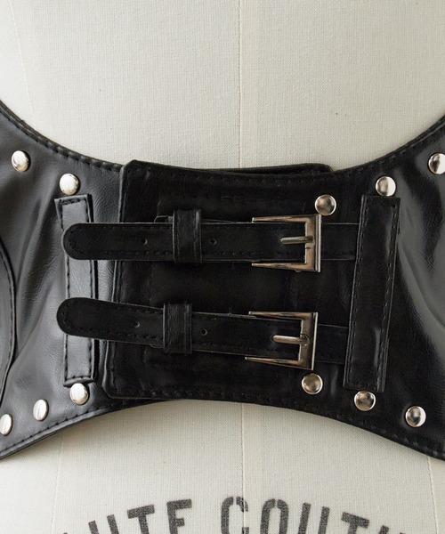 トップス leather bisuche フェイクレザースタッズビスチェ（その他トップス）｜ROOPTOKYO