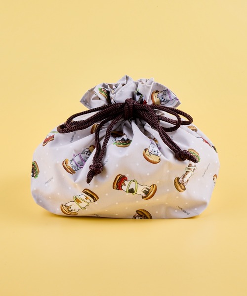 salle de bal(サルデバル)の「mofusand ランチ巾着袋 TOA(お弁当箱・レディース・ブルー/ナチュラル/ピンク・FREE)」の6枚目の写真