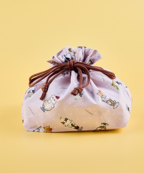 salle de bal(サルデバル)の「mofusand ランチ巾着袋 TOA(お弁当箱・レディース・ブルー/ナチュラル/ピンク・FREE)」の8枚目の写真