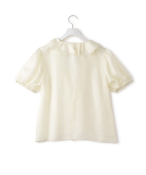 PROVOKE (プロヴォーク)の「【PROVOKE(プロヴォーク)】別注 cupro raffle collar blouse(シャツ/ブラウス・レディース・チャコールグレー/ホワイト系その他・FREE)」の14枚目の写真