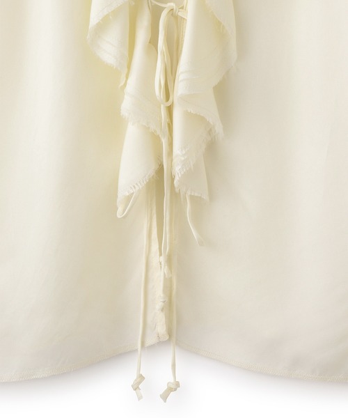 PROVOKE (プロヴォーク)の「【PROVOKE(プロヴォーク)】別注 cupro raffle collar blouse(シャツ/ブラウス・レディース・チャコールグレー/ホワイト系その他・FREE)」の19枚目の写真