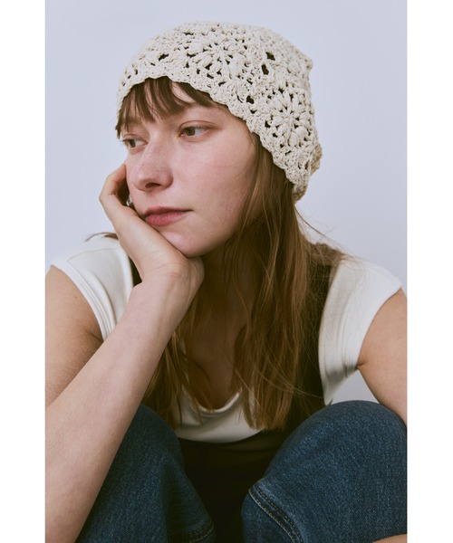 Agnes kruel ビーニー CLEL】Grunge Label Low Gauge Knit Beanie/グランジラベル