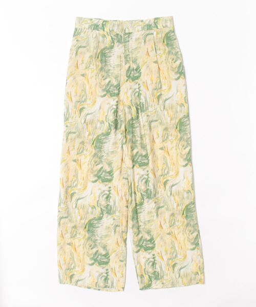 Gready Brilliant(グレディブリリアン)の「ブラシプリントイージーワイドパンツ(その他パンツ・レディース・イエロー×グリーン/黄緑系・FREE)」の2枚目の写真