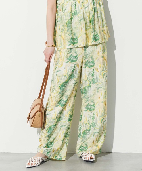 Gready Brilliant(グレディブリリアン)の「ブラシプリントイージーワイドパンツ(その他パンツ・レディース・イエロー×グリーン/黄緑系・FREE)」の14枚目の写真