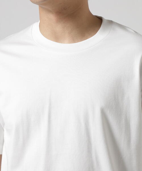 marka(マーカ)の「MARKAWARE(マーカウェア)GIZA 80/3 KNIT REGULAR FIT Tee / GIZA80/3天竺 / レギュラーフィットTee(Tシャツ/カットソー・メンズ・ブラック/ホワイト・3/2)」の8枚目の写真