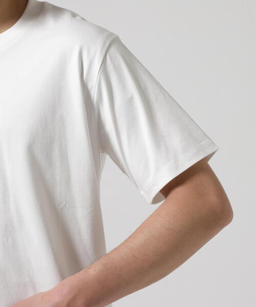 marka(マーカ)の「MARKAWARE(マーカウェア)GIZA 80/3 KNIT REGULAR FIT Tee / GIZA80/3天竺 / レギュラーフィットTee(Tシャツ/カットソー・メンズ・ブラック/ホワイト・3/2)」の9枚目の写真