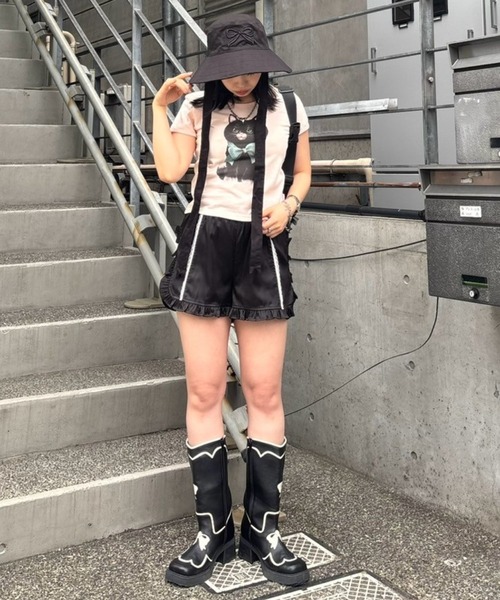 Candy Stripper（キャンディストリッパー）の「RIBBON BUCKET ハット（ハット・レディース・ブラック/アイボリー・FREE）」の10枚目の写真