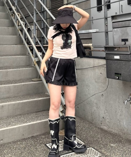 Candy Stripper（キャンディストリッパー）の「RIBBON BUCKET ハット（ハット・レディース・ブラック/アイボリー・FREE）」の11枚目の写真