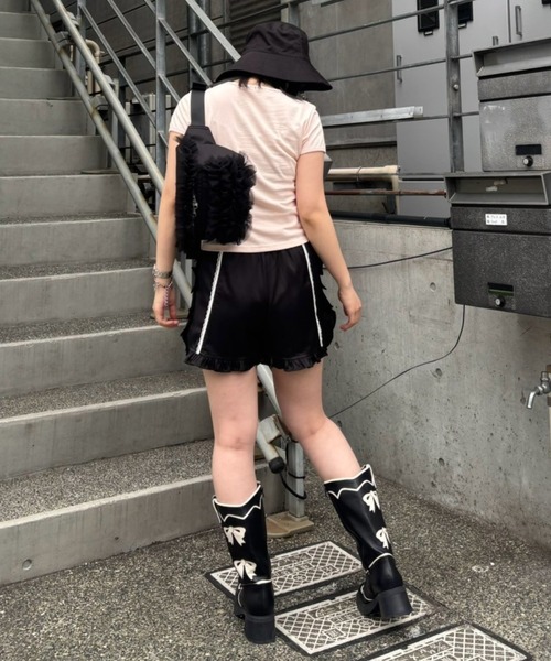 Candy Stripper（キャンディストリッパー）の「RIBBON BUCKET ハット（ハット・レディース・ブラック/アイボリー・FREE）」の12枚目の写真