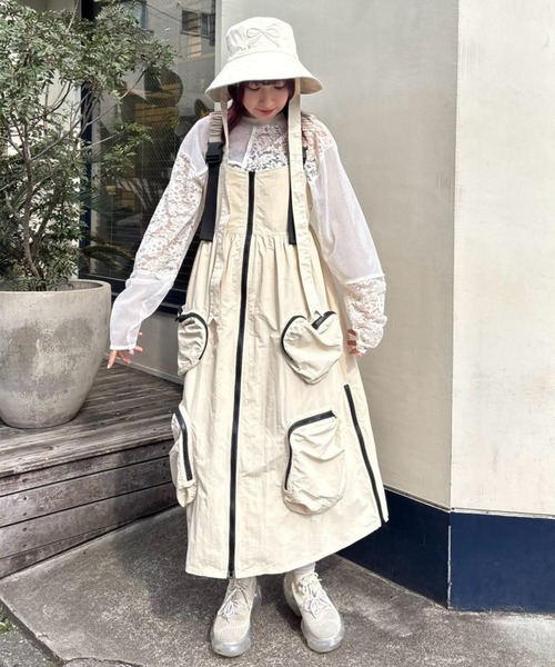 Candy Stripper（キャンディストリッパー）の「RIBBON BUCKET ハット（ハット・レディース・ブラック/アイボリー・FREE）」の6枚目の写真