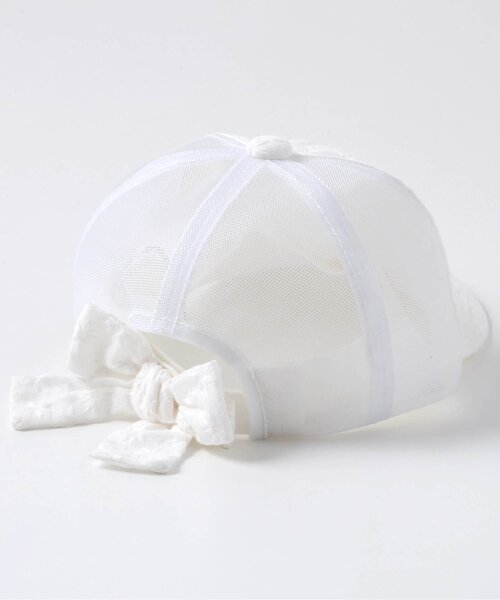 apres les cours(アプレレクール)の「【接触冷感】ガールズメッシュキャップ(キャップ・キッズ・ピンク/インディゴブルー/アイボリー・50/54/58)」の4枚目の写真