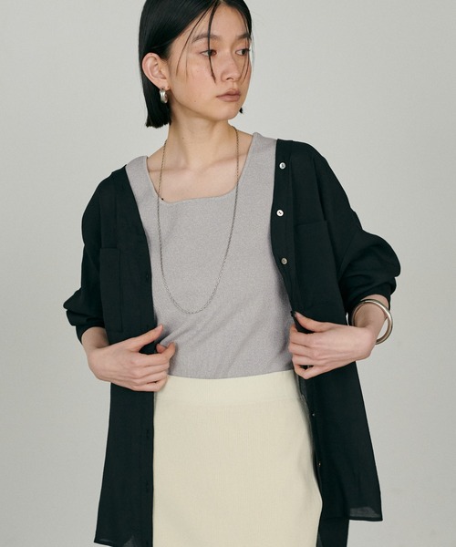 LARUTA(ラルータ)の「【LARUTA】ニットタンクトップ(タンクトップ・レディース・ピンク/キャメル/ブラック/グレー/オフホワイト/ベージュ/チャコールグレー・FREE)」の20枚目の写真