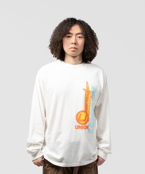 UNION（UNION TOKYO）（ユニオン）の「UNION TOKYO DECAL L/S TEE ユニオントーキョー ロングスリーブTシャツ ロンT（Tシャツ/カットソー・メンズ・ホワイト/イエロー系その他・MEDIUM/XX-LARGE/SMALL/LARGE/X-LARGE）」の6枚目の写真