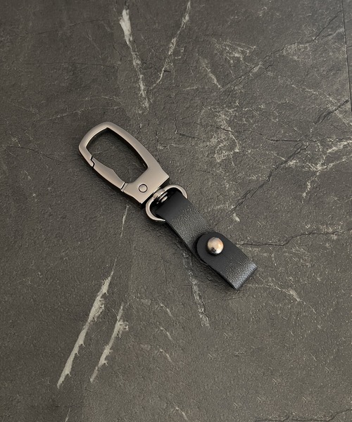 SBG（エスビー）の「SBG レザーカラビナキーリング（キーケース/キーアクセサリー・メンズ・ブラック・FREE）」の5枚目の写真