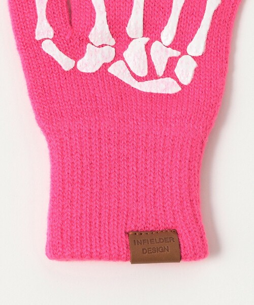 BEAMS BOY（ビームスボーイ）の「【別注】INFIELDER DESIGN / BONE GLOVE（手袋・レディース・ブルー/ピンク・ONE SIZE）」の5枚目の写真