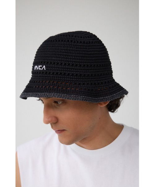 AZUL by moussy（アズールバイマウジー）の「RVCA MINI RVCA CROSHET HAT（ハット・メンズ・ブラック/ベージュ・FREE）」の5枚目の写真