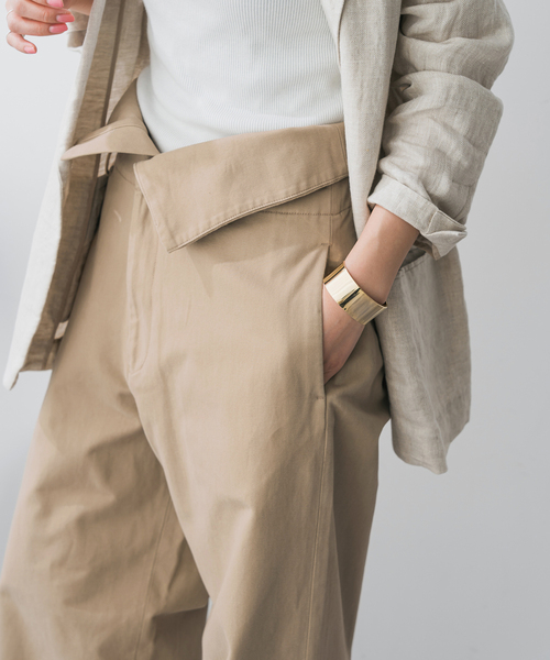 Spick & Span（スピックアンドスパン）の「《追加》Higuchi*S2WAYハイウエストパンツ（チノパンツ・レディース・ホワイト/ベージュ・40/38/36/34）」の15枚目の写真