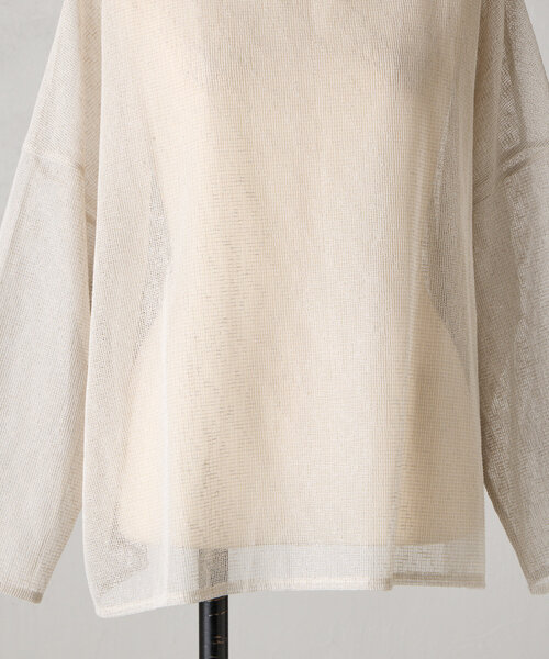 15 quinze》リネンメッシュプルオーバー（シャツ/ブラウス