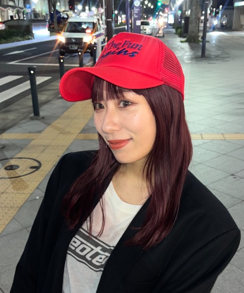 RODEO CROWNS WIDE BOWL（ロデオクラウンズワイドボウル）の「メッセージメッシュキャップ（キャップ・レディース・ライトブルー/ブラック/ブラウン/オレンジ/ブルー/ターコイズブルー/ピンク/レッド・FREE）」の7枚目の写真