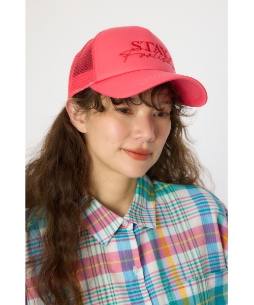 RODEO CROWNS WIDE BOWL（ロデオクラウンズワイドボウル）の「メッセージメッシュキャップ（キャップ・レディース・ライトブルー/ブラック/ブラウン/オレンジ/ブルー/ターコイズブルー/ピンク/レッド・FREE）」の6枚目の写真