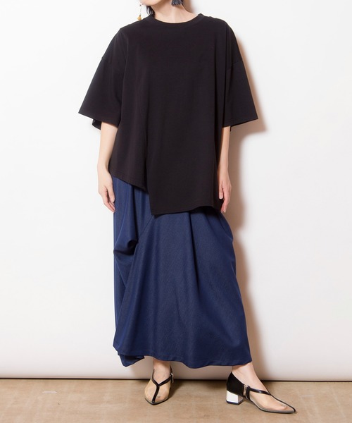 OSMOSIS(オズモーシス)の「タックドレープスカート(スカート・レディース・ライトブルー/ブラック/ブルー・ONE SIZE)」の22枚目の写真