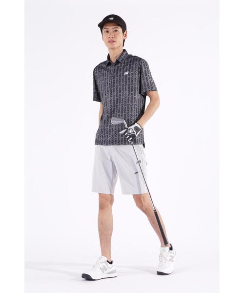 セール】【new balance golf】ロゴストライプ柄 半袖 カラー
