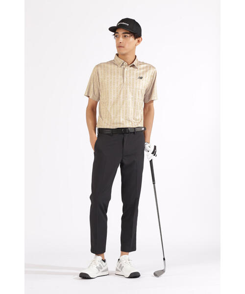 セール】【new balance golf】ロゴストライプ柄 半袖 カラー