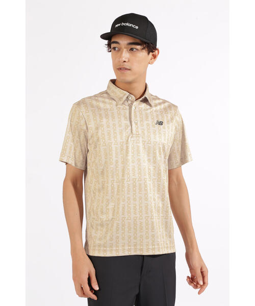 セール】【new balance golf】ロゴストライプ柄 半袖 カラー