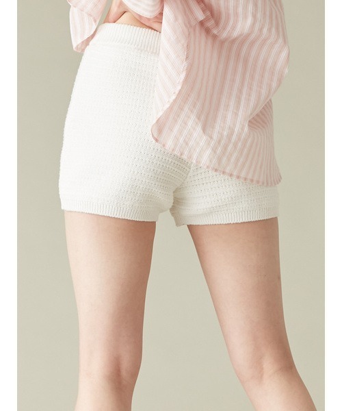 LILY BROWN ケーブルニット ショートパンツ ONE SIZE グレー ニットショートパンツ(ショートパンツ)｜パンツ｜LILY BROWN