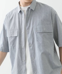 ITEMS URBANRESEARCH | ストライプリングドットボタン半袖シャツ(シャツ/ブラウス)