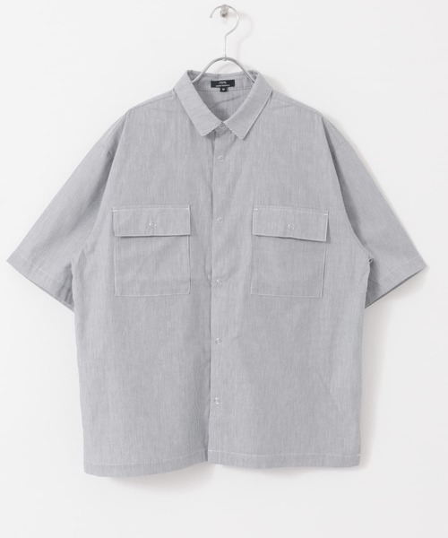 ITEMS URBANRESEARCH（アイテムズ アーバンリサーチ）の「ストライプリングドットボタン半袖シャツ（シャツ/ブラウス・メンズ・ブルー/ブラック・LARGE/MEDIUM）」の21枚目の写真