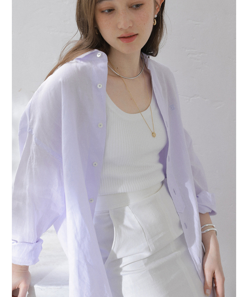 La TOTALITE(ラトータリテ)の「【洗える】TICCA/ティッカ リネンスクエアビッグシャツUNI(シャツ/ブラウス・レディース・サックスブルー/ピンク/ベージュ・FREE)」の14枚目の写真