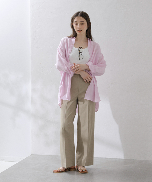 La TOTALITE(ラトータリテ)の「【洗える】TICCA/ティッカ リネンスクエアビッグシャツUNI(シャツ/ブラウス・レディース・サックスブルー/ピンク/ベージュ・FREE)」の16枚目の写真