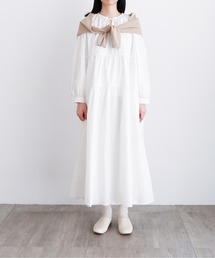 オオカミとフクロウ　ワンピース　白 10%OFF】オオカミとフクロウ フクロウと白アジサイと雨もよう