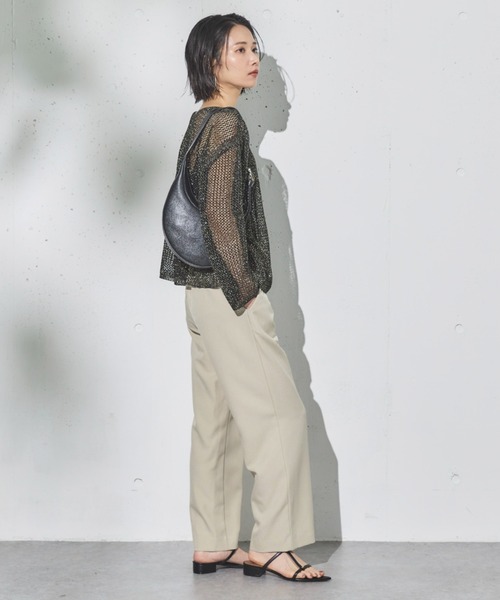Doux archives(ドゥアルシーヴ)の「ReflaxR 麻調合繊ストレートパンツ(その他パンツ・レディース・グレー/ブラック/グレイッシュベージュ・36/38)」の12枚目の写真