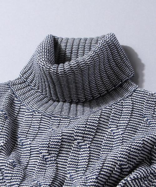 BEAUTY&YOUTH UNITED ARROWS（ビューティーアンドユースユナイテッドアローズ）の「BY ∴ ケーブル タートルニット◆（ニット/セーター・メンズ・ホワイト/ブラック/その他・X-LARGE/LARGE/MEDIUM/SMALL）」の7枚目の写真