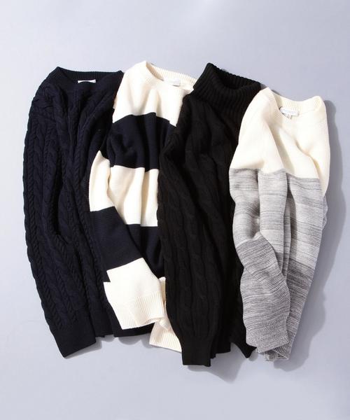 BEAUTY&YOUTH UNITED ARROWS（ビューティーアンドユースユナイテッドアローズ）の「BY ∴ ケーブル タートルニット◆（ニット/セーター・メンズ・ホワイト/ブラック/その他・X-LARGE/LARGE/MEDIUM/SMALL）」の16枚目の写真