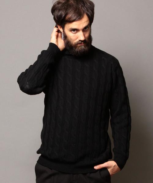 BEAUTY&YOUTH UNITED ARROWS（ビューティーアンドユースユナイテッドアローズ）の「BY ∴ ケーブル タートルニット◆（ニット/セーター・メンズ・ホワイト/ブラック/その他・X-LARGE/LARGE/MEDIUM/SMALL）」の18枚目の写真