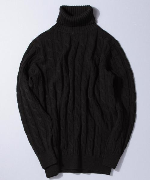 BEAUTY&YOUTH UNITED ARROWS（ビューティーアンドユースユナイテッドアローズ）の「BY ∴ ケーブル タートルニット◆（ニット/セーター・メンズ・ホワイト/ブラック/その他・X-LARGE/LARGE/MEDIUM/SMALL）」の10枚目の写真