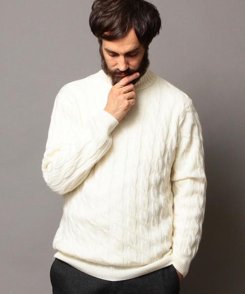 BEAUTY&YOUTH UNITED ARROWS（ビューティーアンドユースユナイテッドアローズ）の「BY ∴ ケーブル タートルニット◆（ニット/セーター・メンズ・ホワイト/ブラック/その他・X-LARGE/LARGE/MEDIUM/SMALL）」の11枚目の写真