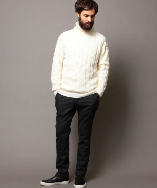 BEAUTY&YOUTH UNITED ARROWS（ビューティーアンドユースユナイテッドアローズ）の「BY ∴ ケーブル タートルニット◆（ニット/セーター・メンズ・ホワイト/ブラック/その他・X-LARGE/LARGE/MEDIUM/SMALL）」の13枚目の写真
